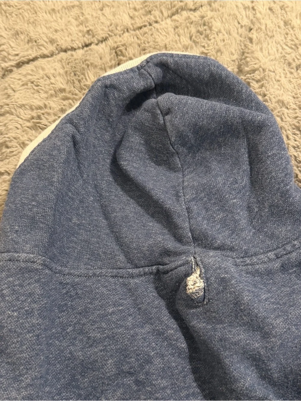 Blue and Cream Dog Hoodie (XXL) Comfortable Slip-On